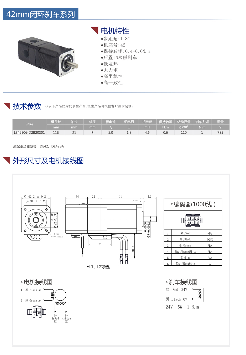 42閉環(huán)步進剎車電機