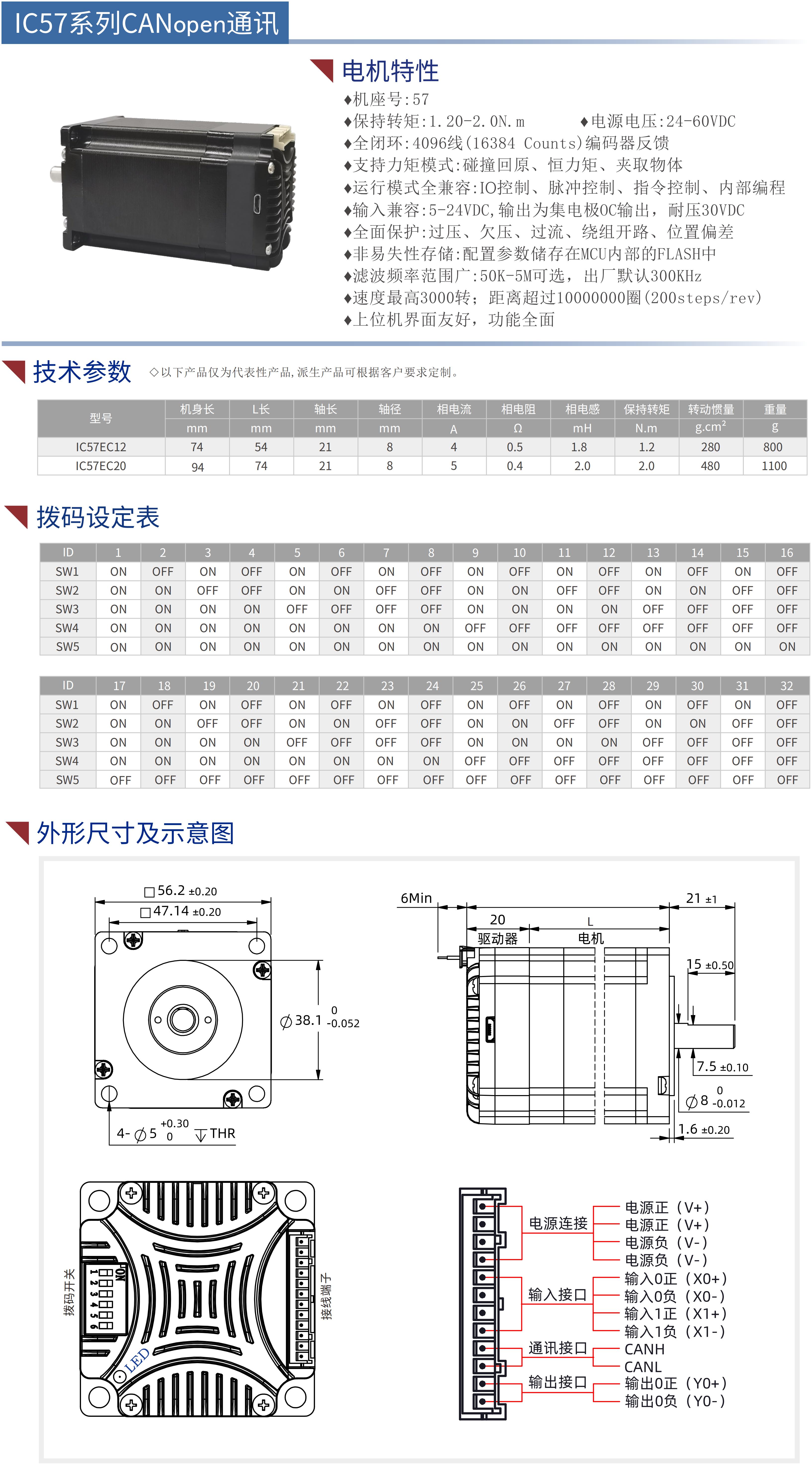 57集成式步進(jìn)伺服電機(jī)（CANopen）