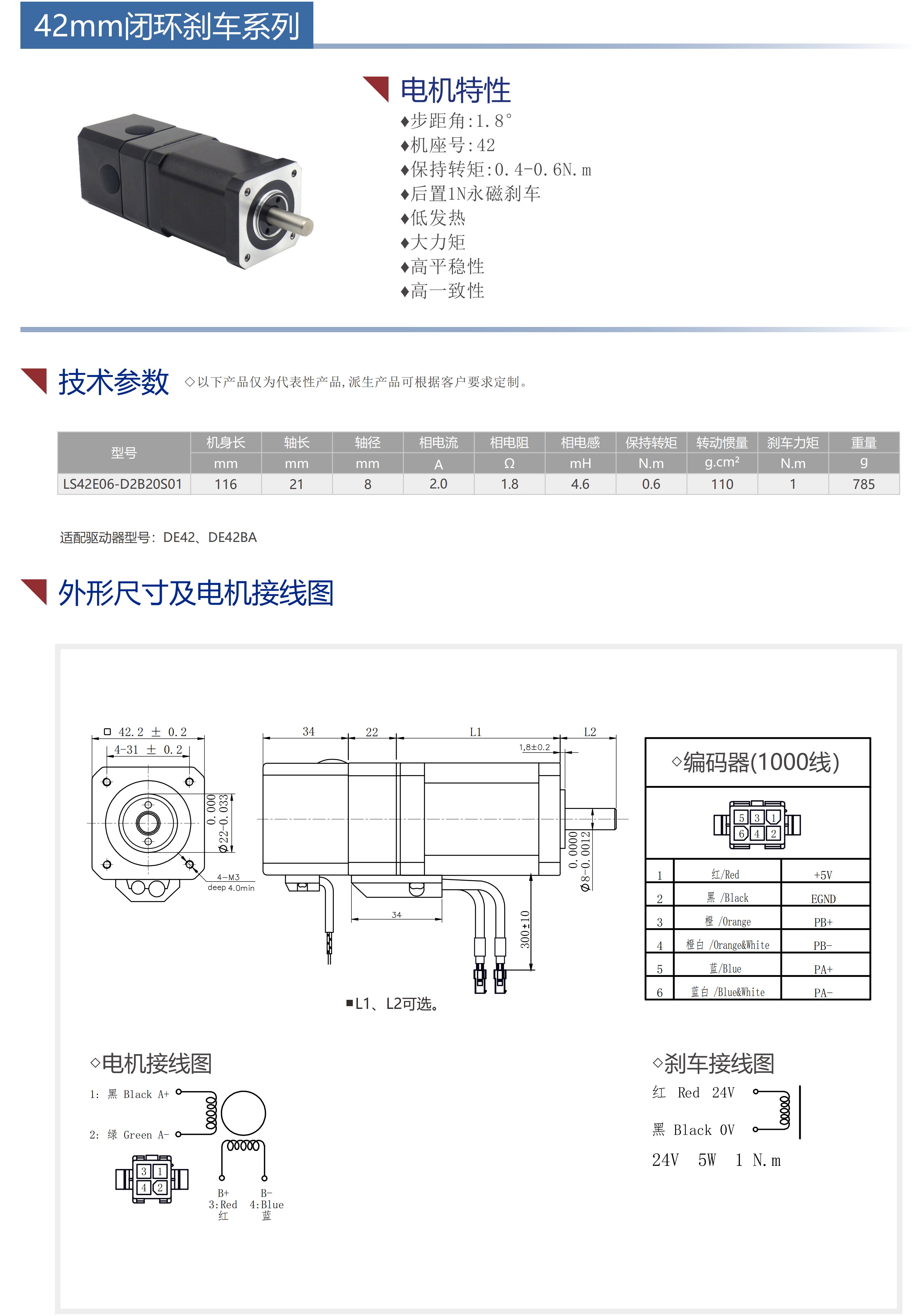 42閉環(huán)剎車電機(jī)